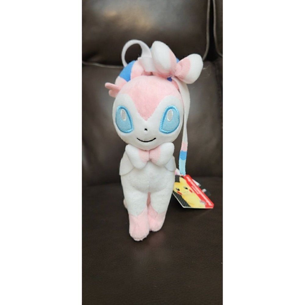 Sanei Pokemon All Star Collection Sylveon 7" Stuffed Plush Authentic USA